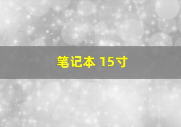 笔记本 15寸